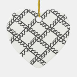 Adorno De Cerámica Empire Heart Ornament