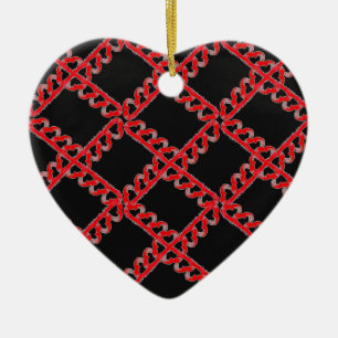 Adorno De Cerámica Empire Heart Ornament