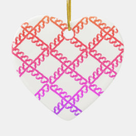 Adorno De Cerámica Empire Heart Ornament