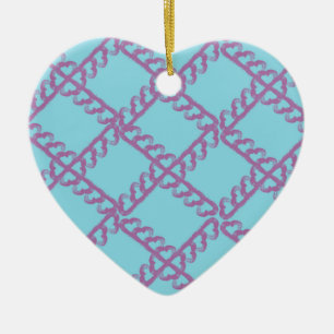 Adorno De Cerámica Empire Heart Ornament