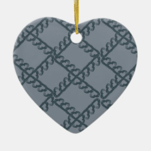 Adorno De Cerámica Empire Heart Ornament