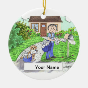 Adorno De Cerámica Empleado de correos - hembra