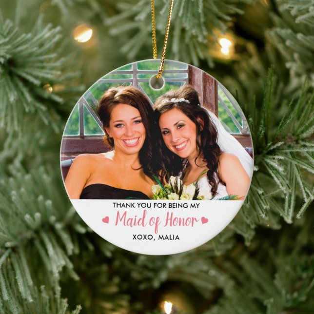 Adorno De Cerámica Empleado De Foto De Honor Personalizado (Árbol)