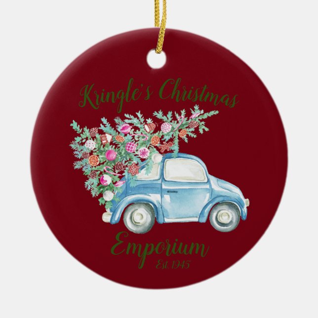 Adorno De Cerámica Emporio de los Navidades de Kringle (Frente)