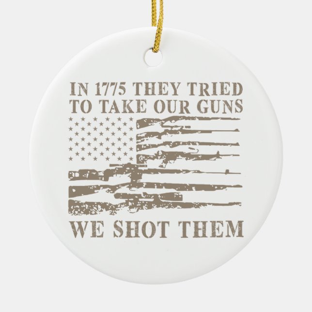 Adorno De Cerámica En 1775 Intentaron Tomar Nuestras Armas, Les Dispa (Frente)