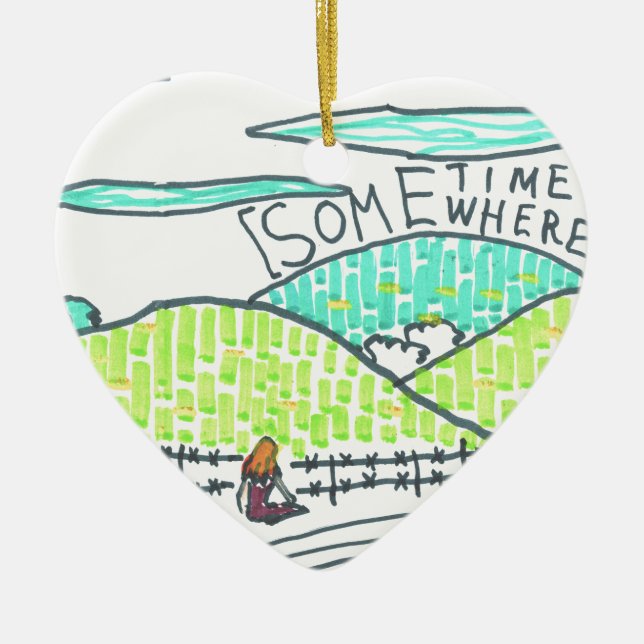 Adorno De Cerámica En algún momento / en algún momento (Frente)