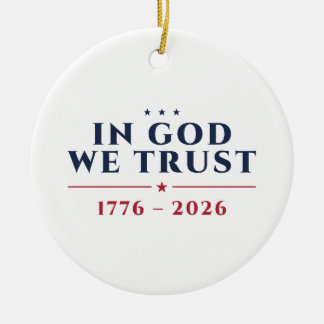Adorno De Cerámica En Dios Confiamos 1776-2026