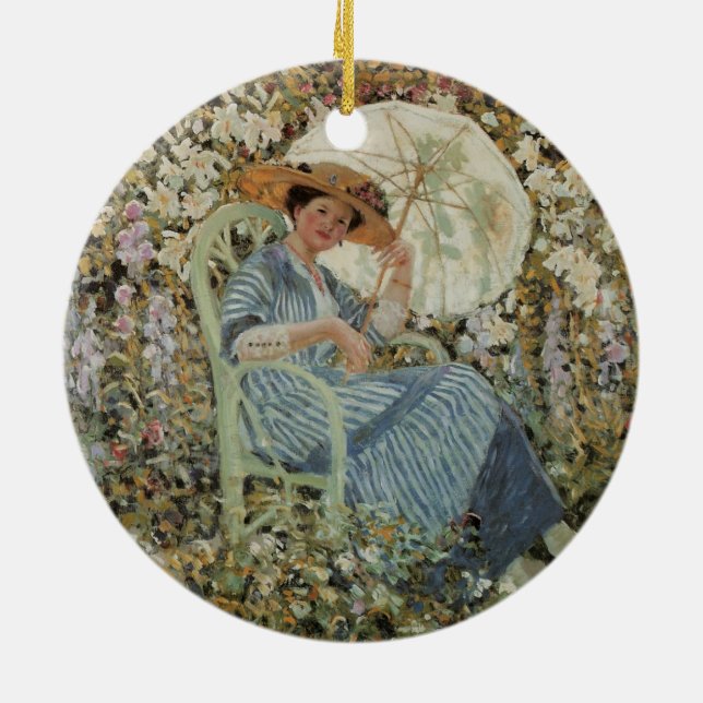 Adorno De Cerámica En el jardín, Giverny de Frederick Frieseke (Atrás)