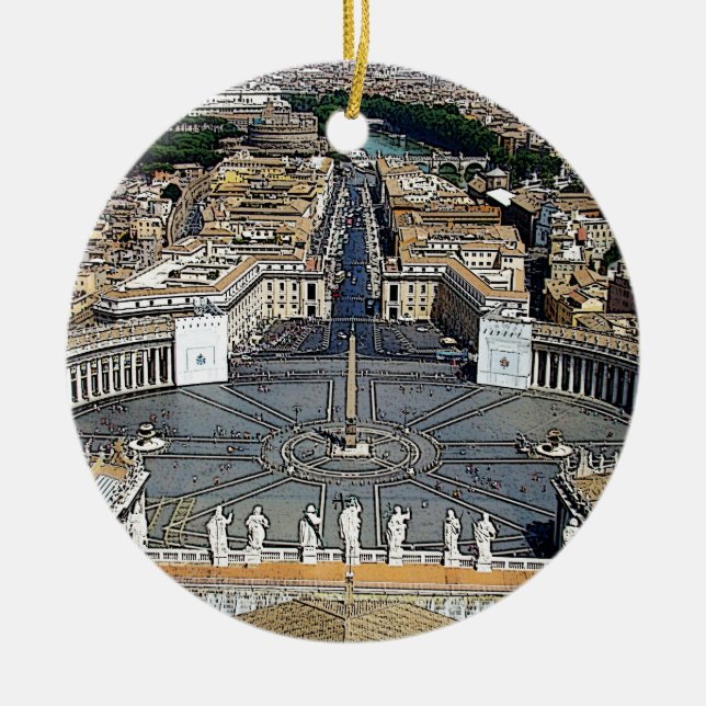 Adorno De Cerámica En el Vatican (Frente)