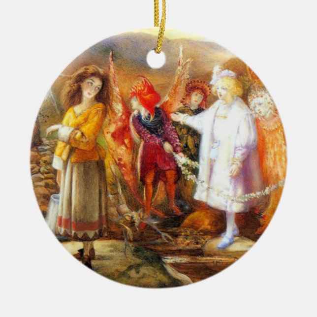 Adorno De Cerámica En Fairyland John Anster Fitzgerald (Frente)