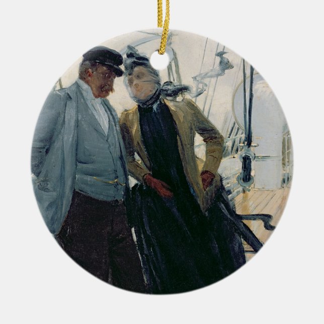 Adorno De Cerámica En la cubierta (aceite en lona) (Frente)