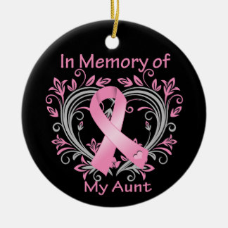 Adorno De Cerámica En memoria de mi corazón de cáncer de mama tía