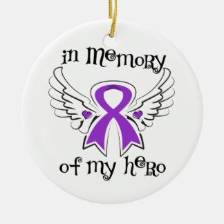 Adorno De Cerámica En memoria de mi héroe Angel alaba el cáncer pancr