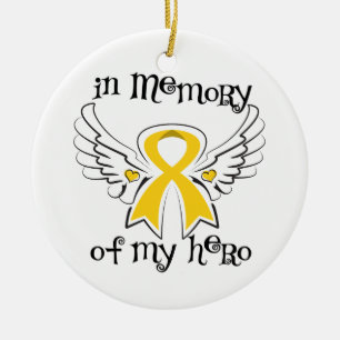 Adorno De Cerámica En memoria de mi héroe el ángel se va volando