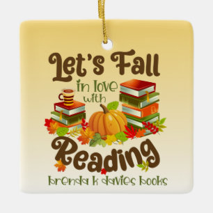 Adorno De Cerámica Enamorado de leer libros de Brenda K Davies