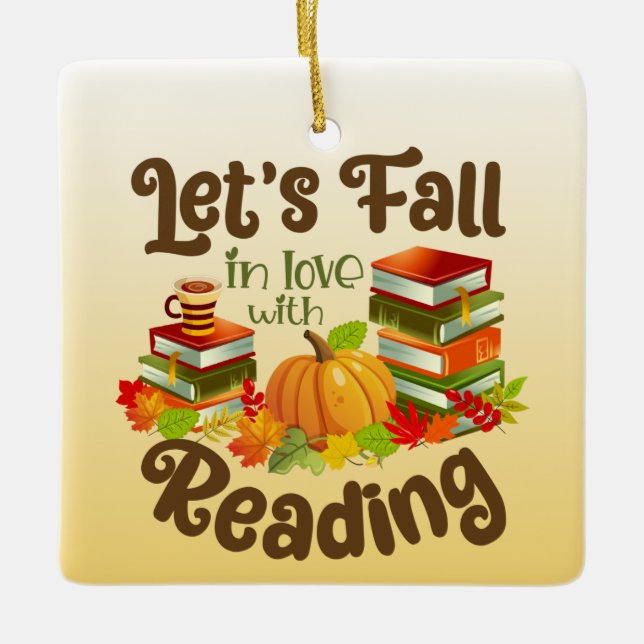 Adorno De Cerámica Enamorémonos de leer (Anverso)