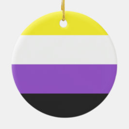 Adorno De Cerámica Enby (Non-binary Pride) Flag