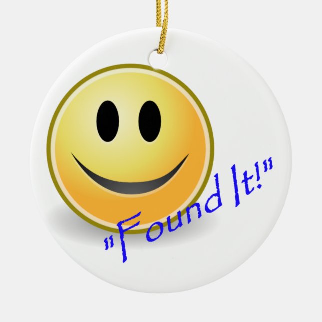 Adorno De Cerámica ¡Encontrado le! Geocaching (Frente)