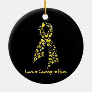 Adorno De Cerámica Endometriosis Amor Valor Esperanza Mariposas
