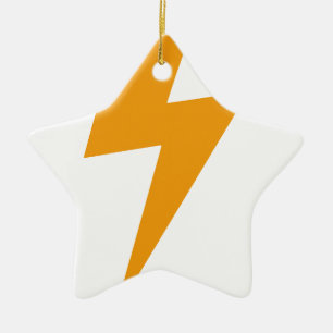 Adorno De Cerámica Energía del Trueno Amarillo Impreso