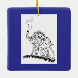 Adorno De Cerámica Energía elefante