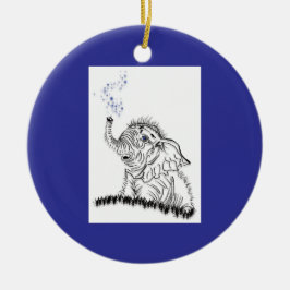 Adorno De Cerámica Energía elefante