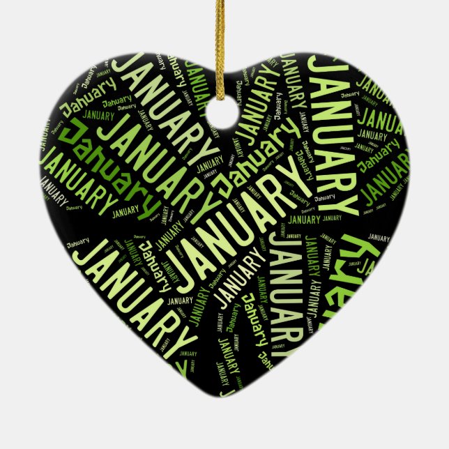 Adorno De Cerámica Enero de cuatro hojas (Atrás)