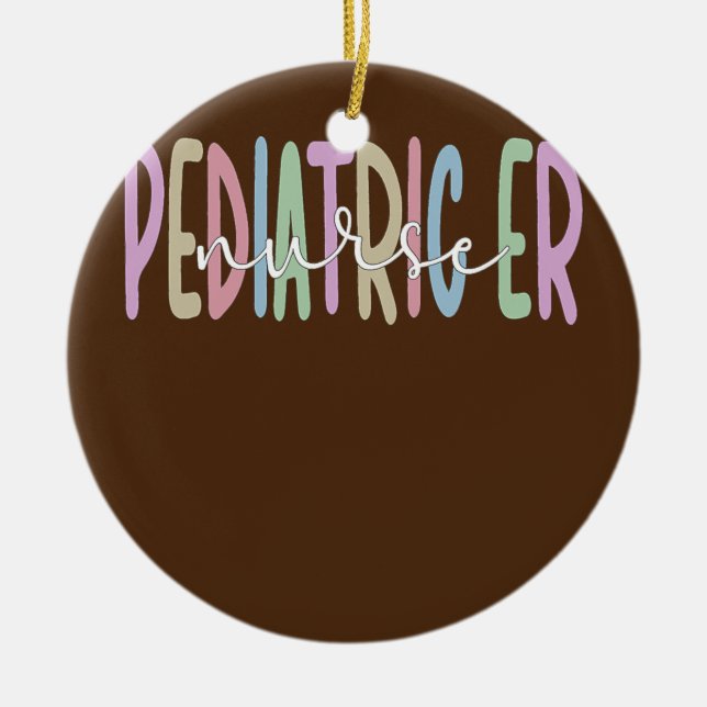 Adorno De Cerámica Enfermera de emergencia pediátrica Orgánica (Frente)