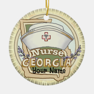 Adorno De Cerámica Enfermera de Georgia