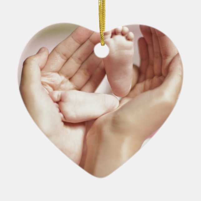 Adorno De Cerámica Enfermera de la cuna de Baby Shower que espera mad (Frente)