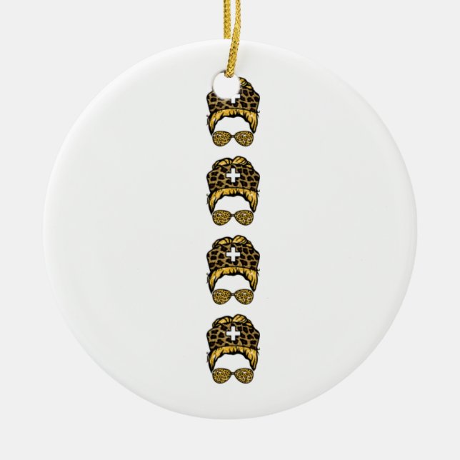 Adorno De Cerámica Enfermera de la enfermera con regalo (Frente)