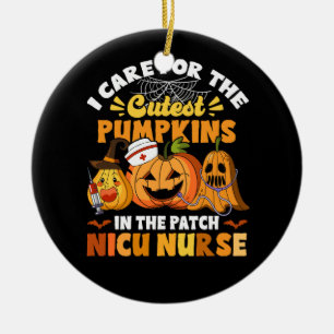 Adorno De Cerámica Enfermera de la NICU Halloween Me Encanta La Calab