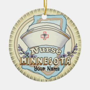 Adorno De Cerámica Enfermera de Minnesota