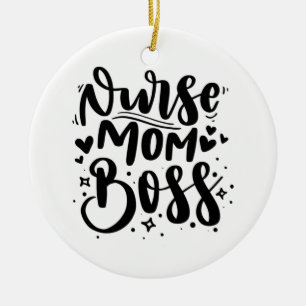 Adorno De Cerámica Enfermera de regalo de enfermera mamá Jefe