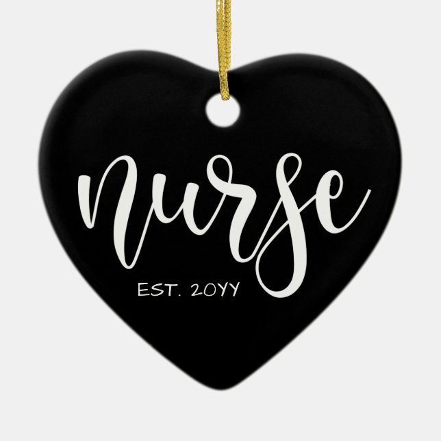 Adorno De Cerámica Enfermera del año Personalizado Est Enfermera estu (Frente)