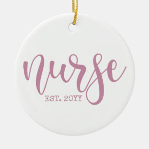 Adorno De Cerámica Enfermera del año Personalizado Est Enfermera estu