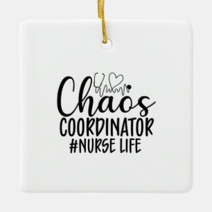 Adorno De Cerámica Enfermera Gift Chaos Coordinador Enfermera Vida