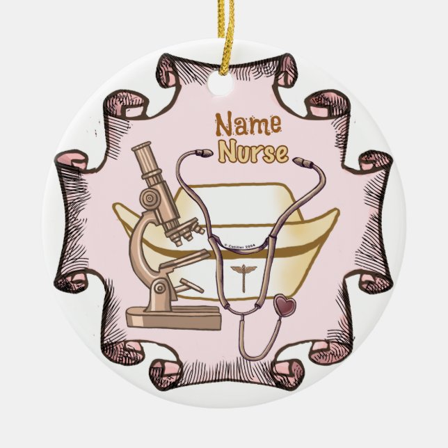 Adorno De Cerámica Enfermera muy buena (Frente)