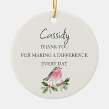 Enfermera Personalizada Navidad Robin Gracias