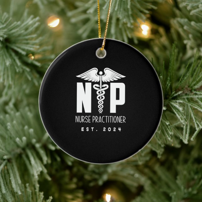 Adorno De Cerámica Enfermera Profesional EST 2024 (Árbol)