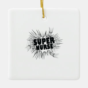 Adorno De Cerámica Enfermera Regalo Super Enfermera