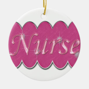 Adorno De Cerámica Enfermera rosada
