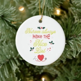 Adorno De Cerámica Enfermeras personalizados siempre hacen Navidades 