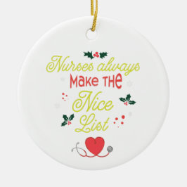 Adorno De Cerámica Enfermeras personalizados siempre hacen Navidades 