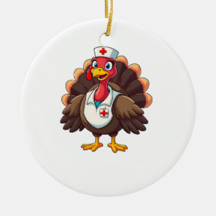 Adorno De Cerámica Enfermería de Acción de Gracias Medicina Hospitala