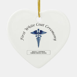 Adorno De Cerámica Enfermería Primera Ceremonia de Abrigo Blanco