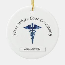 Adorno De Cerámica Enfermería Primera Ceremonia de Abrigo Blanco