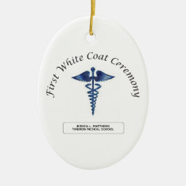 Adorno De Cerámica Enfermería Primera Ceremonia de Abrigo Blanco