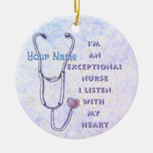 Adorno De Cerámica Enfermero excepcional de Stethoscope