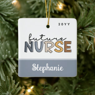 Adorno De Cerámica Enfermero futuro personalizado   Regalos de estudi